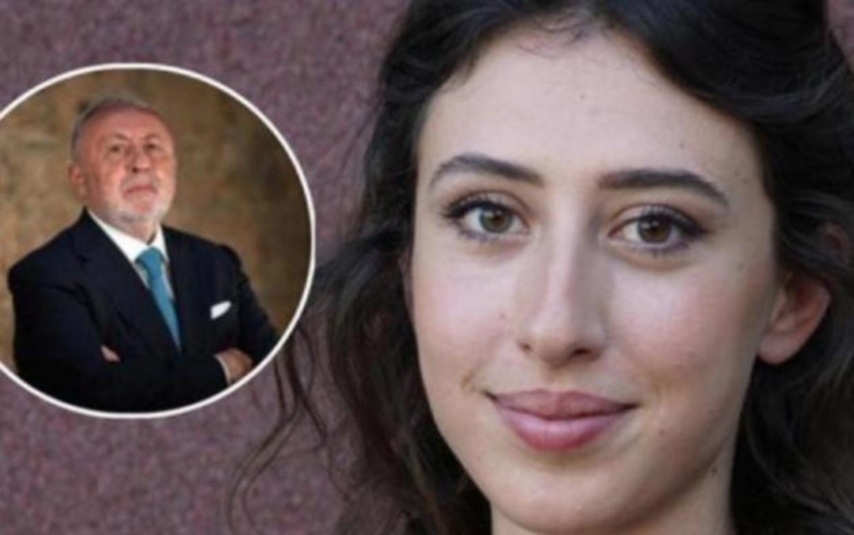 Cecilia Sala e, nel riquadro, il padre Roberto