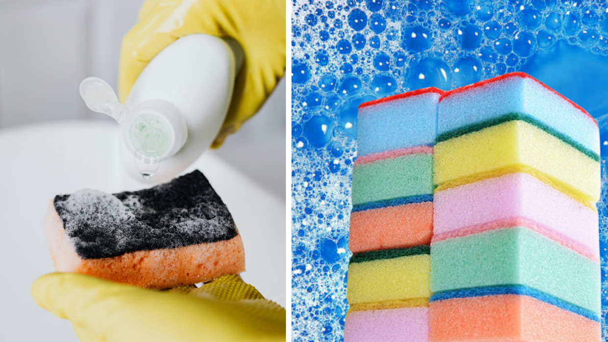 Perché le spugne da cucina hanno colori diversi? Ecco il segreto