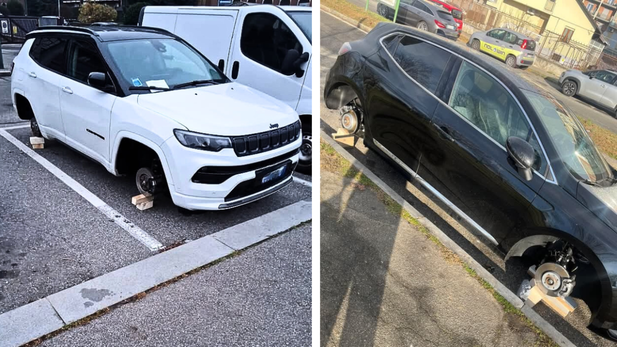 Auto saccheggiate, un altro raid dei ladri: pneumatici nel mirino dei "cannibali"