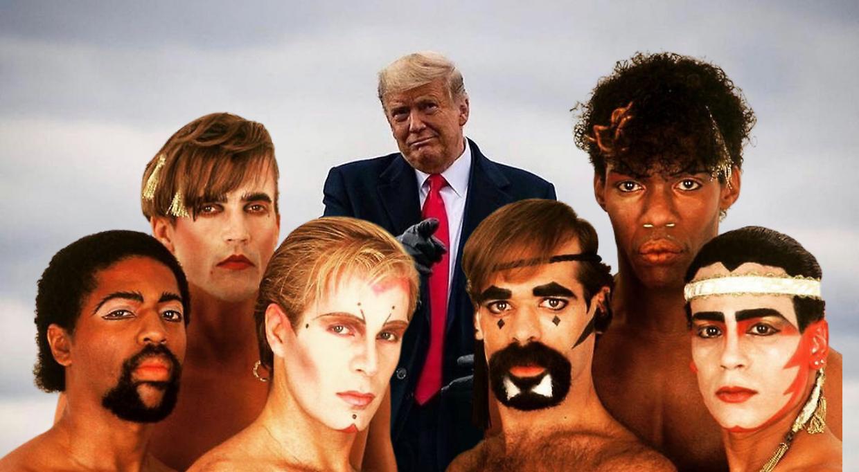Donald Trump e i Village People (Fonte Instragram)