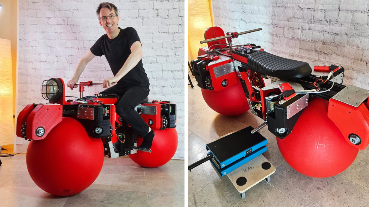 La bici con ruote sferiche: l'innovazione che sfida le leggi della fisica