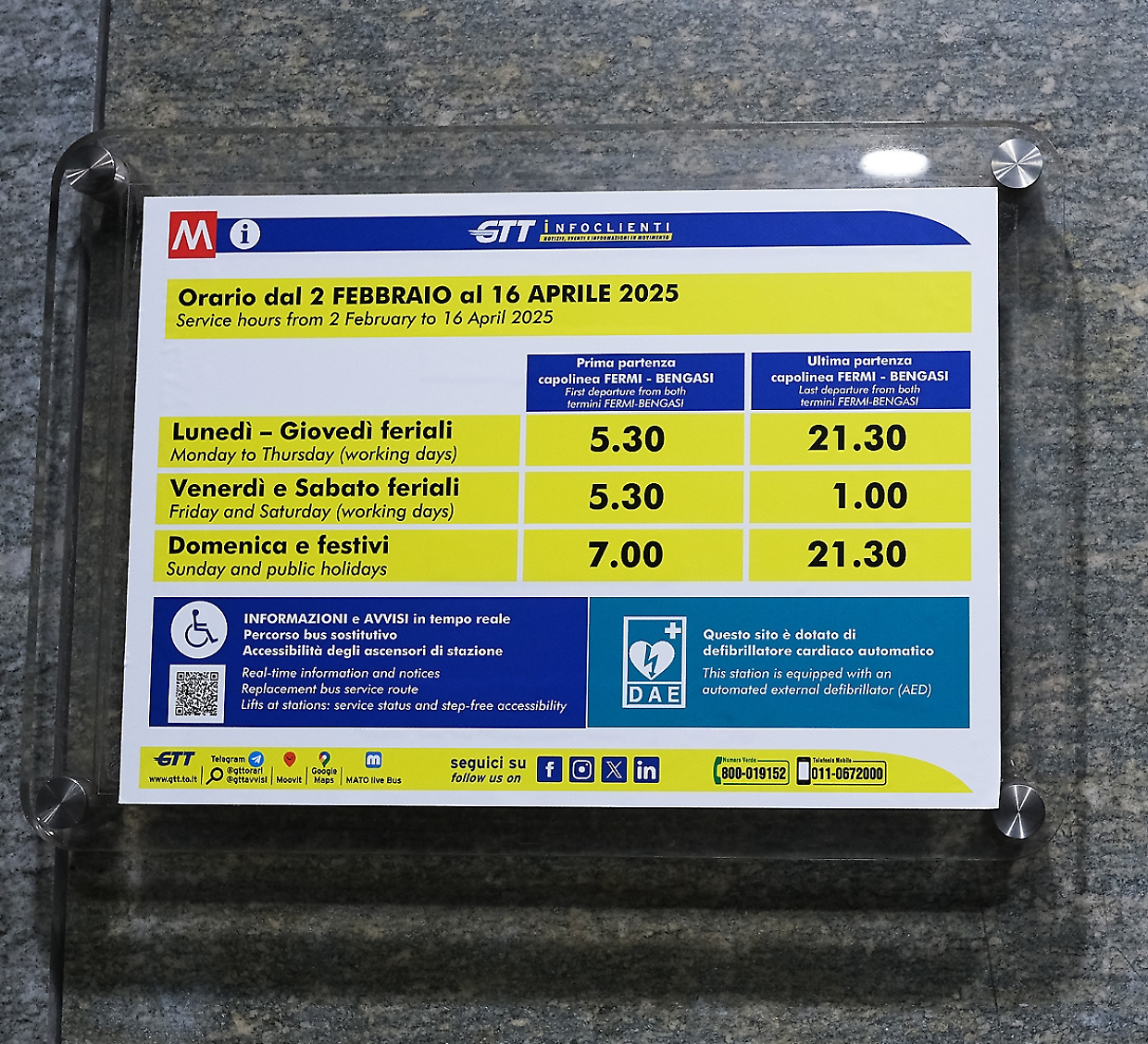 Torino non sta mai ferma ma la sua metropolitana sì: scatta l'orario ridotto della linea 1