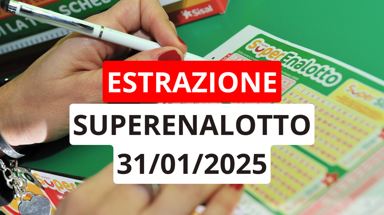 Estrazione SuperEnalotto, ecco i numeri vincenti di venerd&igrave; 31 gennaio 2025 
