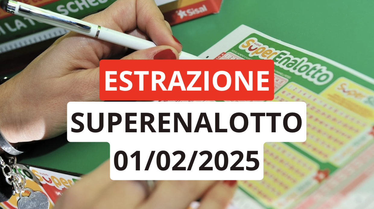 Estrazione SuperEnalotto, ecco i numeri vincenti di sabato 1 febbraio 2025 