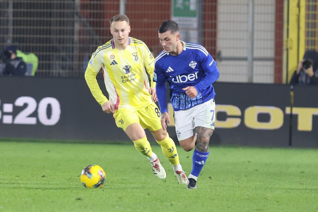 Teun Koopmeiners, tra i peggiori della Juventus a Como (foto LaPresse)