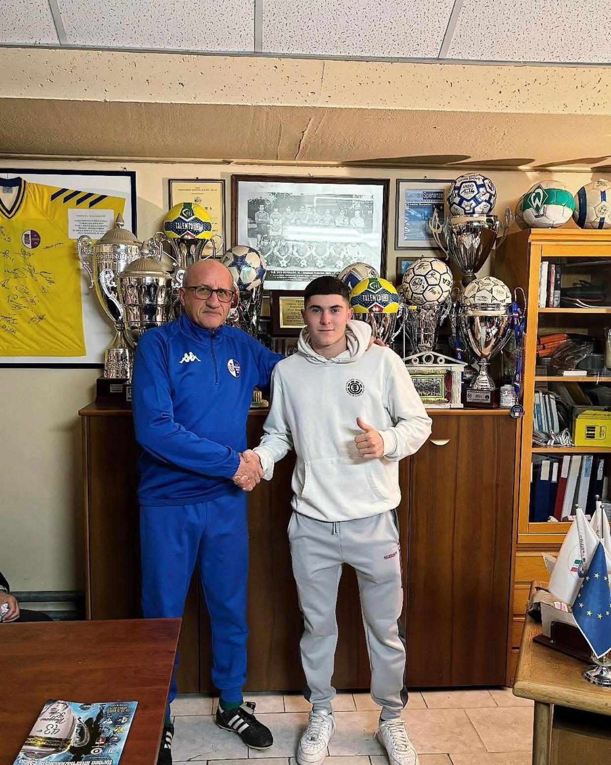 Borgaro, in foto Rossi con il neo arrivato Gioannini