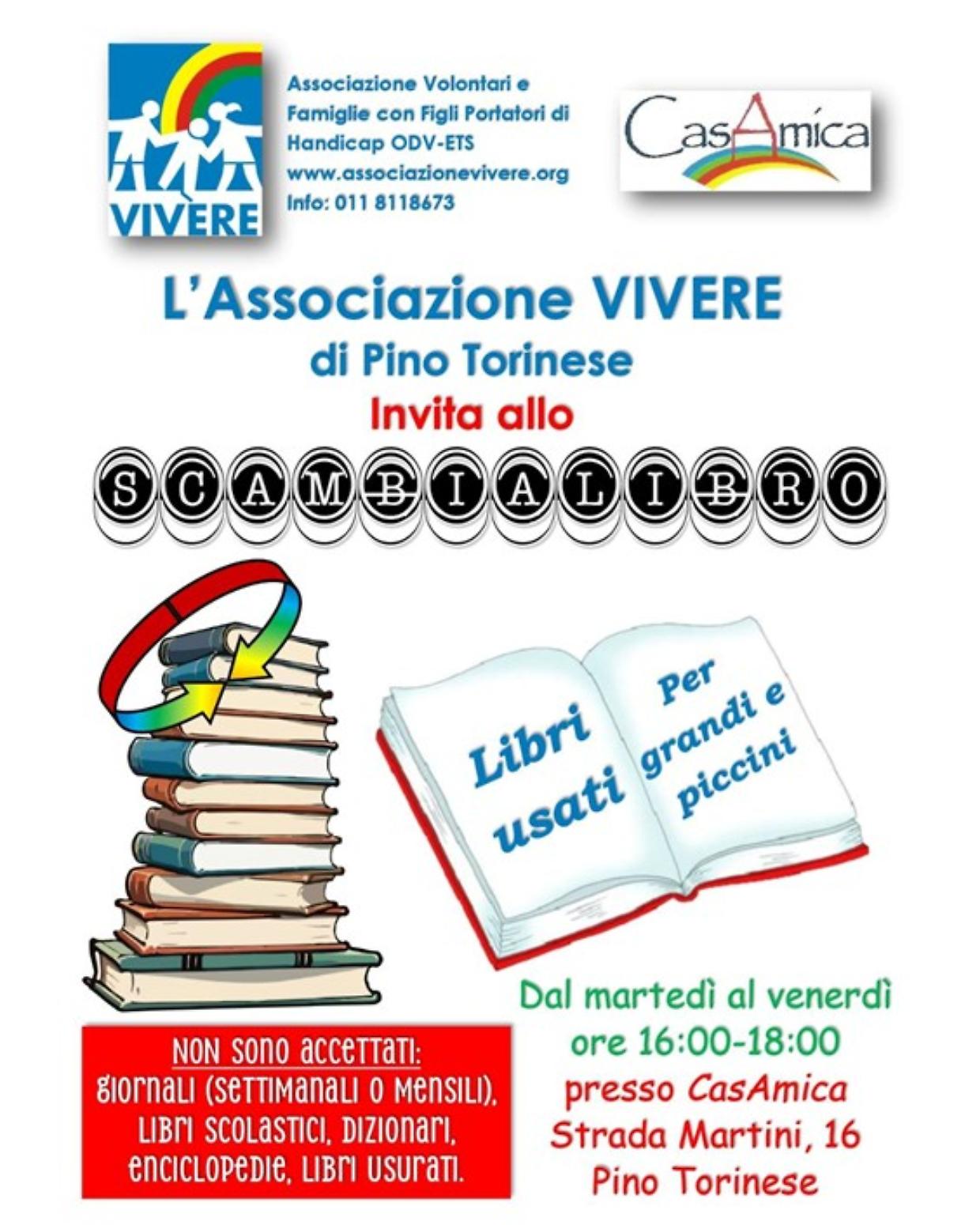 Lo "Scambialibro" a Pino Torinese: evento per promuovere cultura e socialità