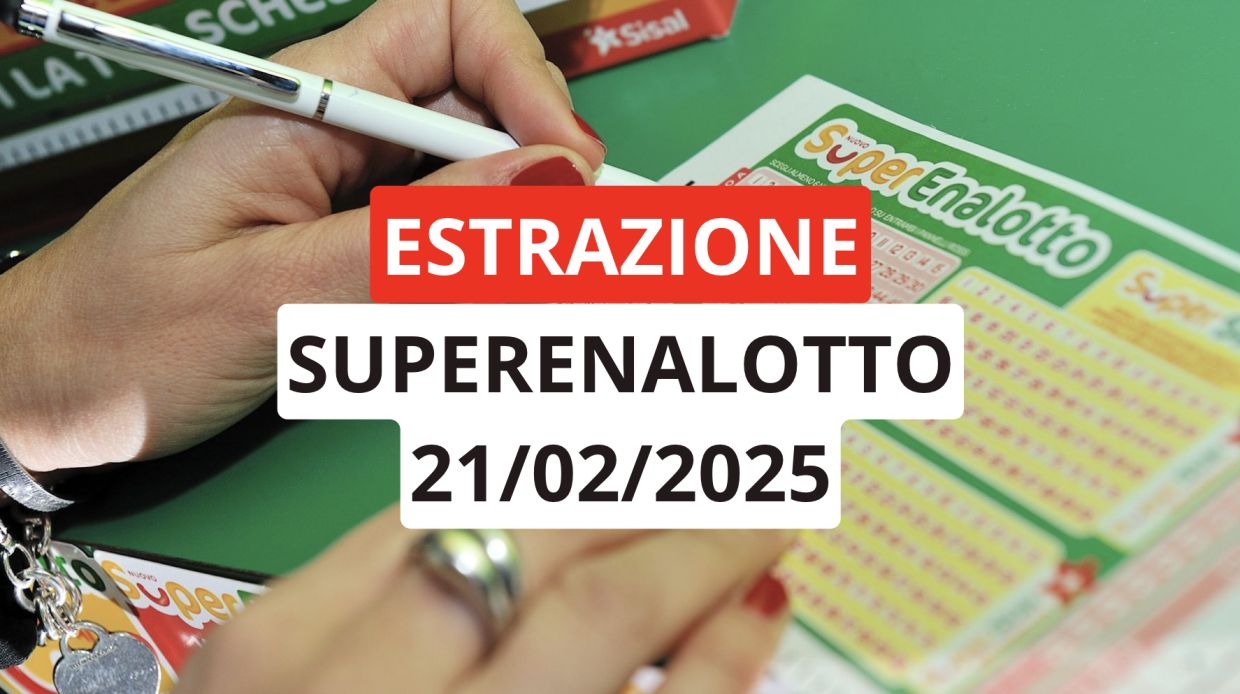 Estrazione Superenalotto, ecco i numeri vincenti di venerdì 21 febbraio 2025