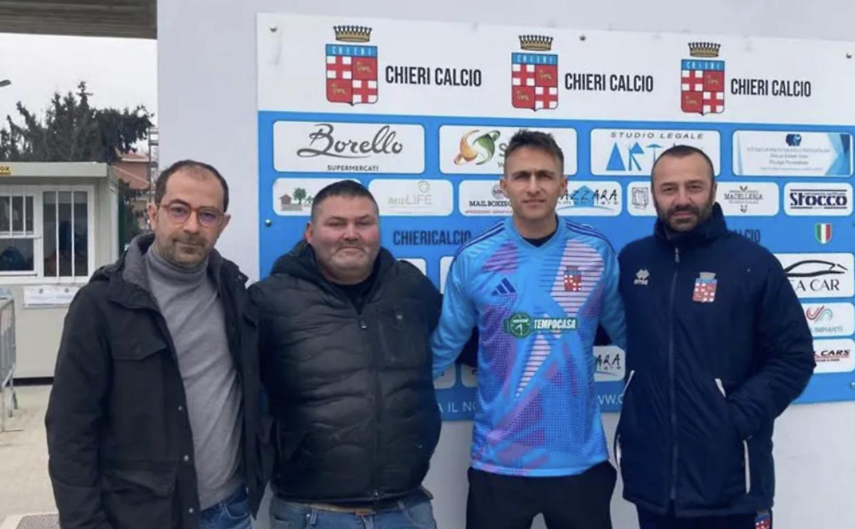 L'ex Torino, Simone Edera, con la divisa del Chieri