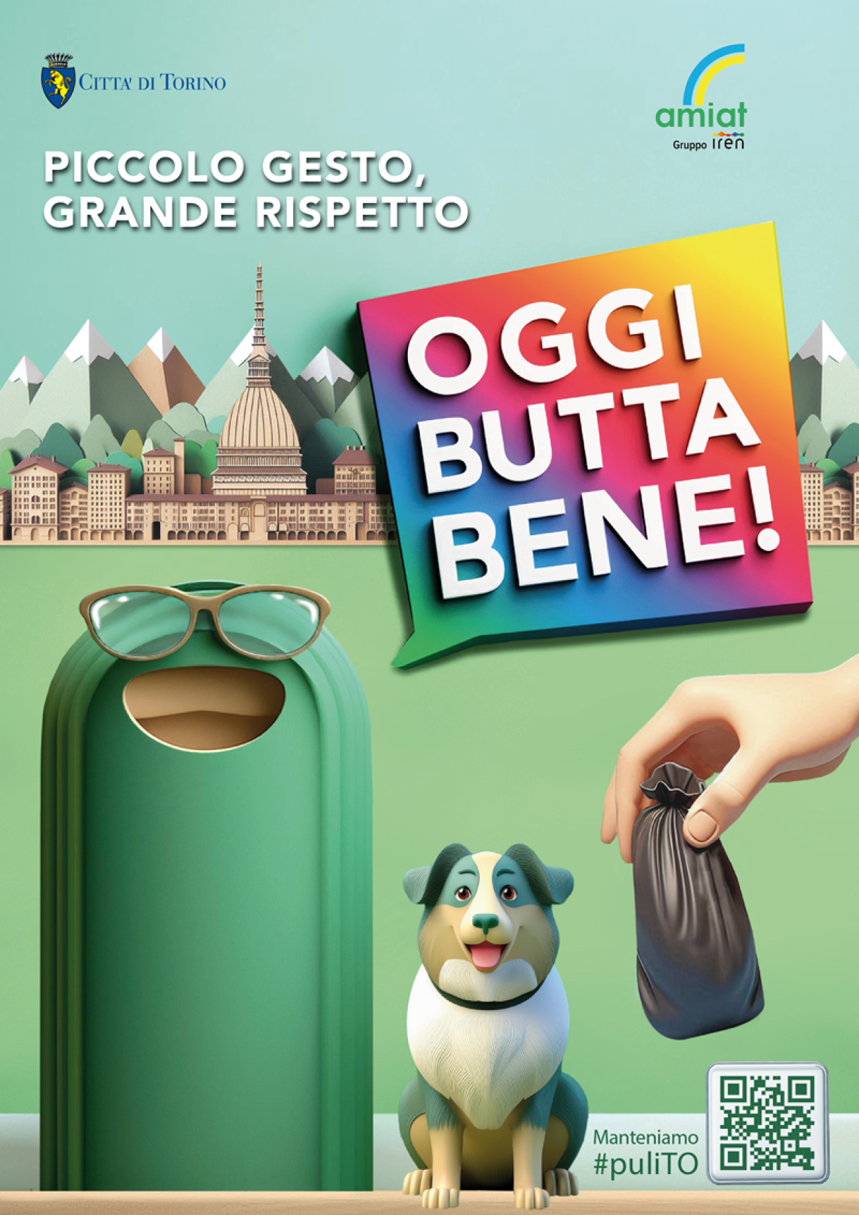 Torino lancia "Oggi butta bene!": la nuova campagna ambientale