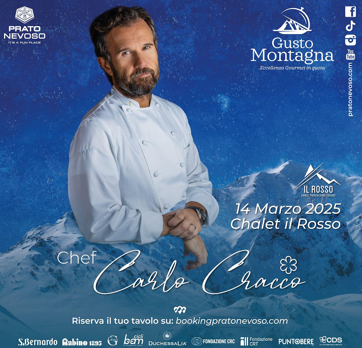 Carlo Cracco arriva a Prato Nevoso: nuova edizione della rassegna "Gusto Montagna"