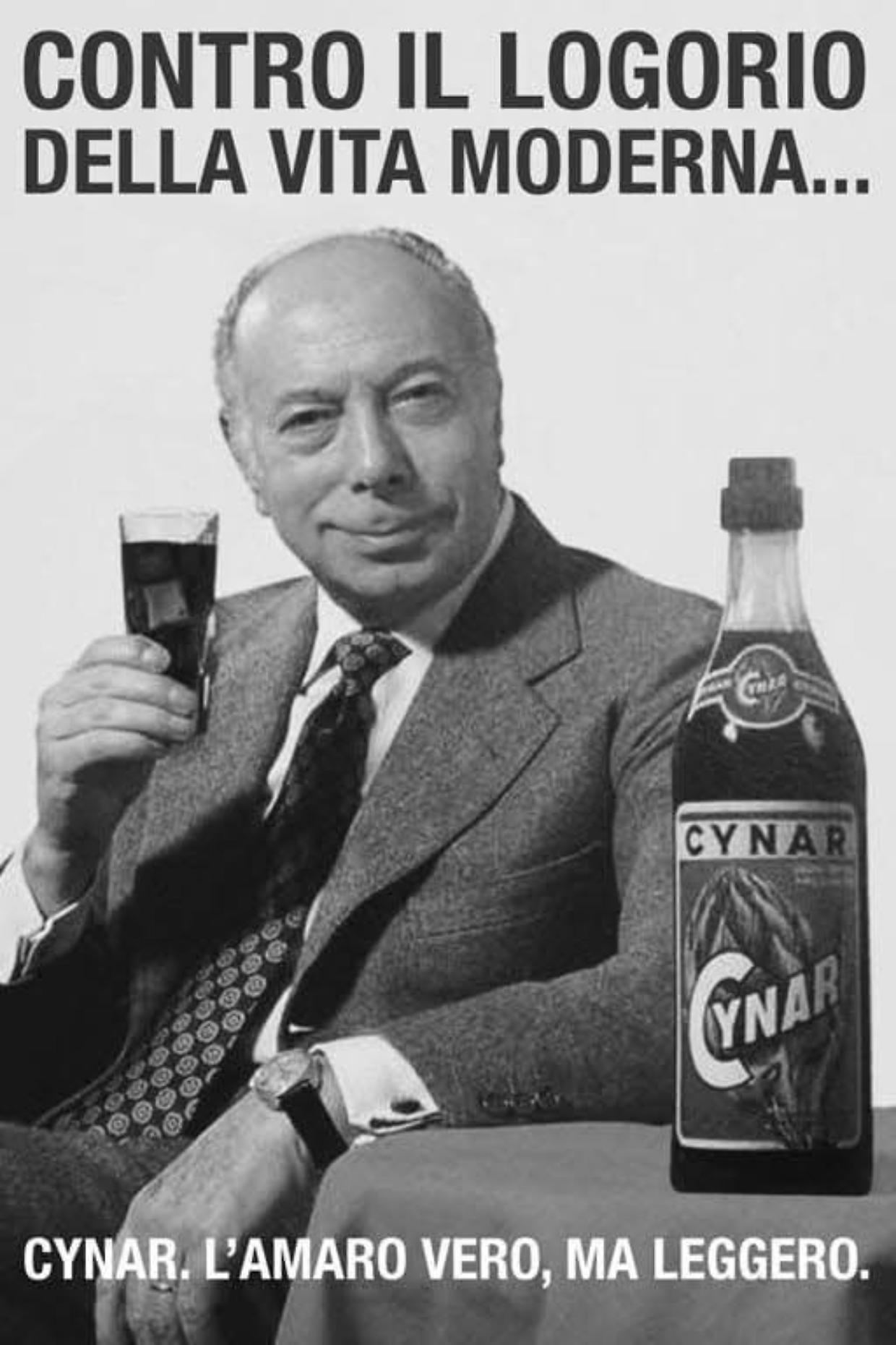 Ernesto Calindri, volto storico di Cynar (Fonte Facebook)