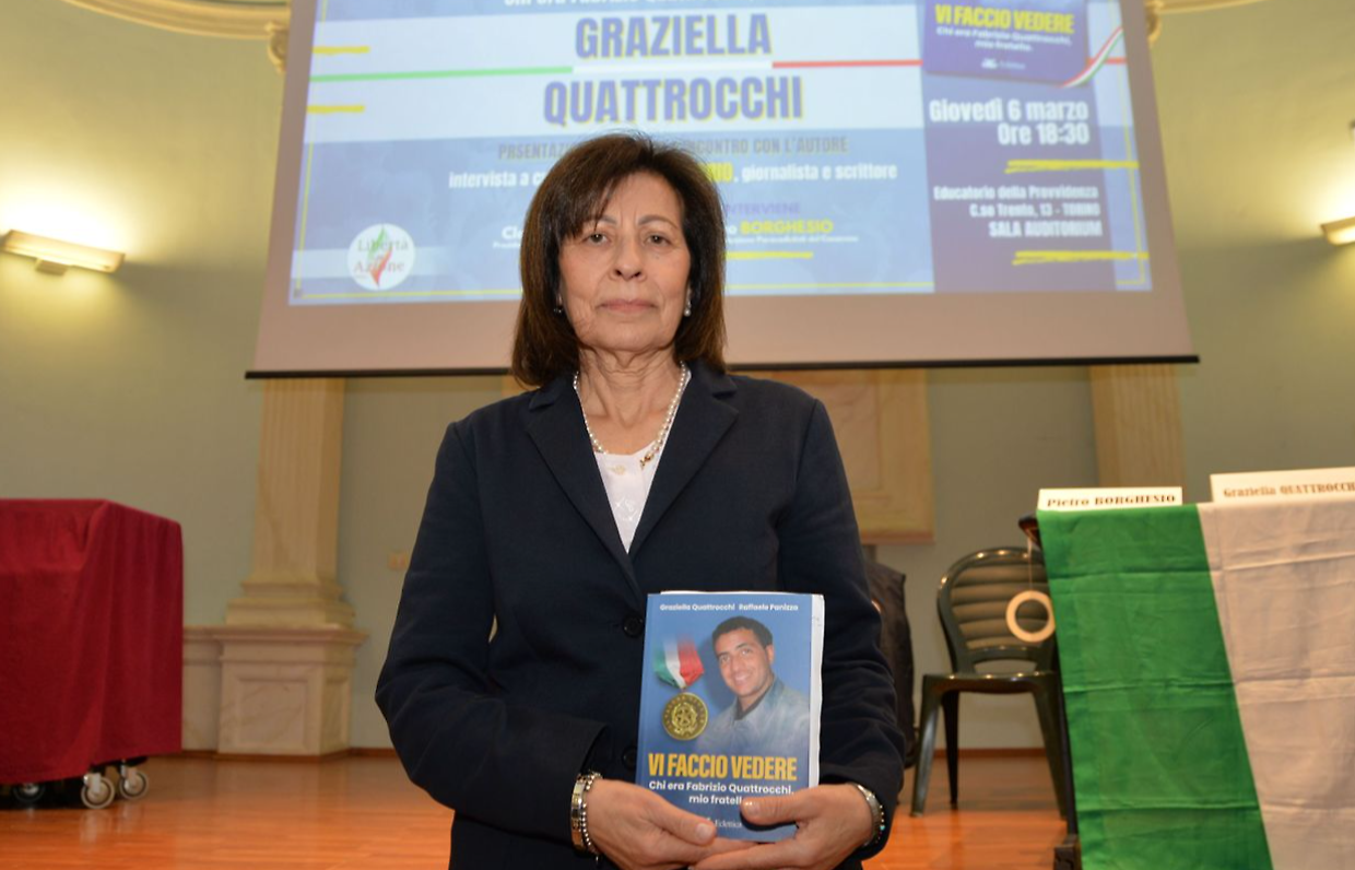 Graziella Quattrocchi, sorella di Fabrizio Quattrocchi, morto in Iraq nel 2004