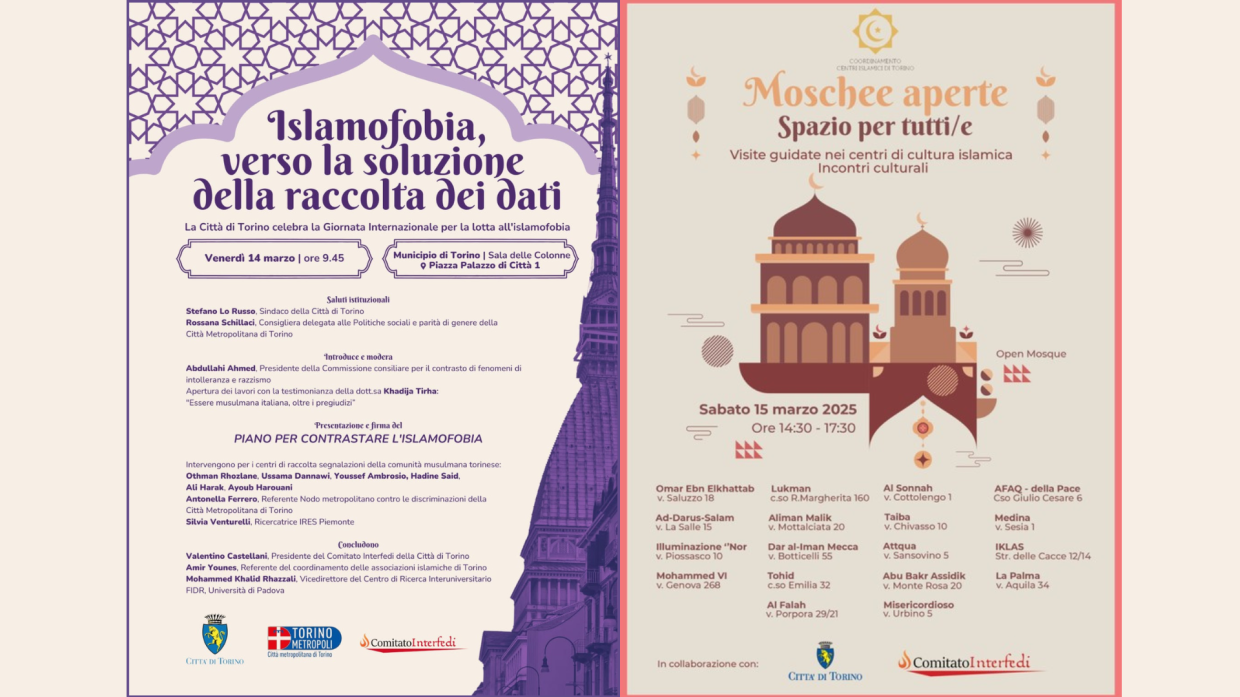 Giornata Internazionale per la Lotta all'Islamofobia: Torino in prima linea con convegni e "Moschee Aperte"