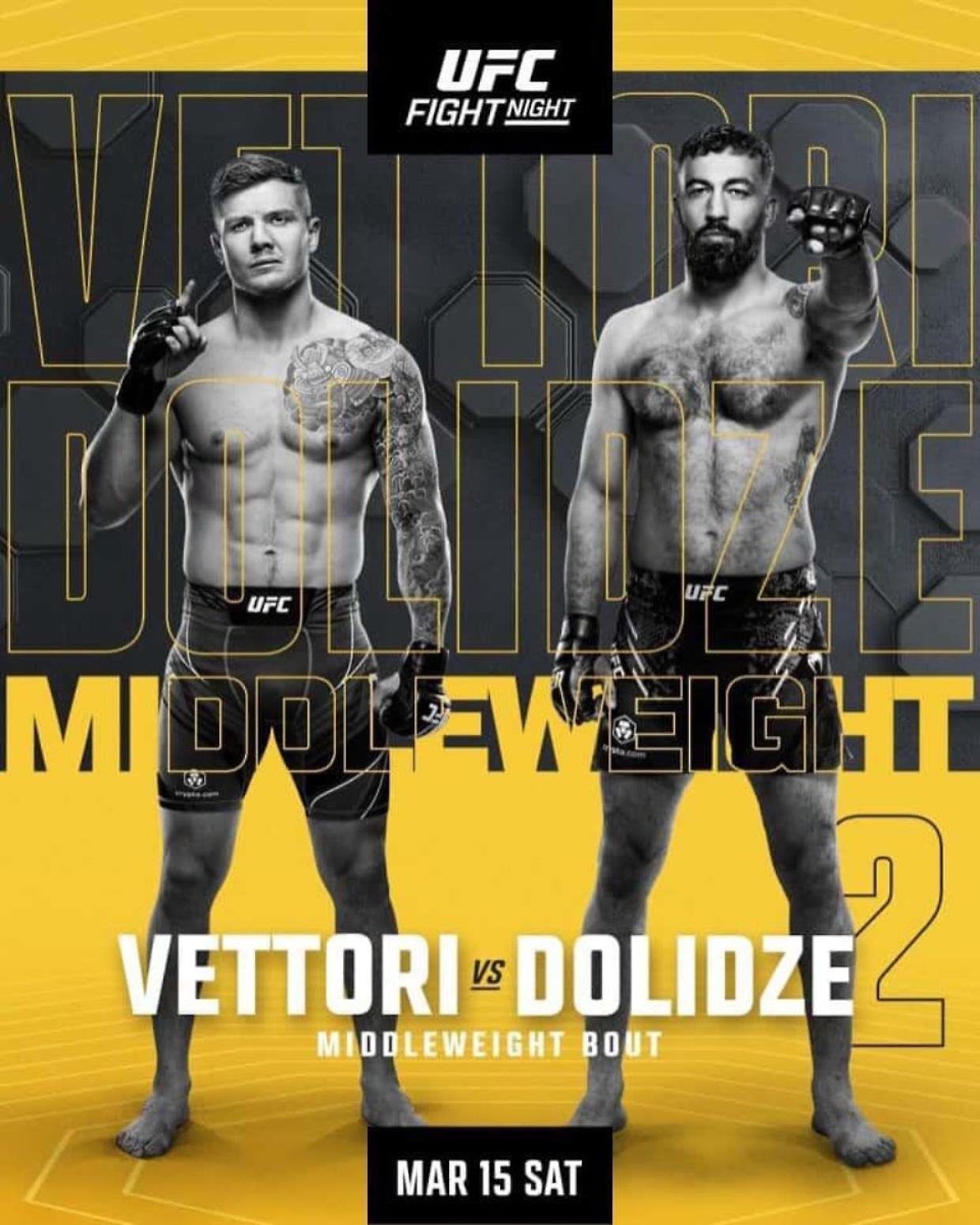 UFC: Vettori torna nell'ottagono dopo 2 anni, "The Italian Dream" affronterà il georgiano Dolidze