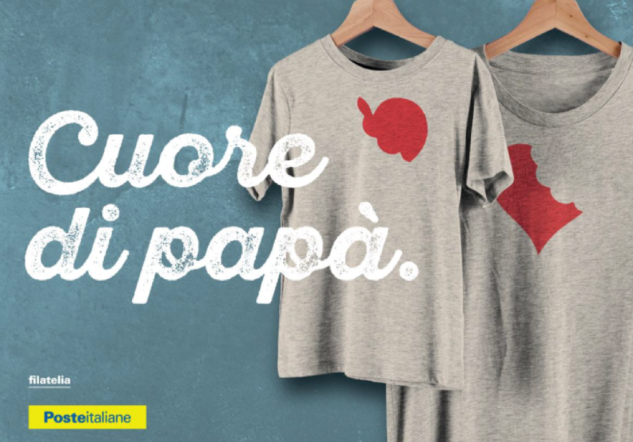Festa del papà, cartolina filatelica di  Poste Italiane per celebrare la ricorrenza