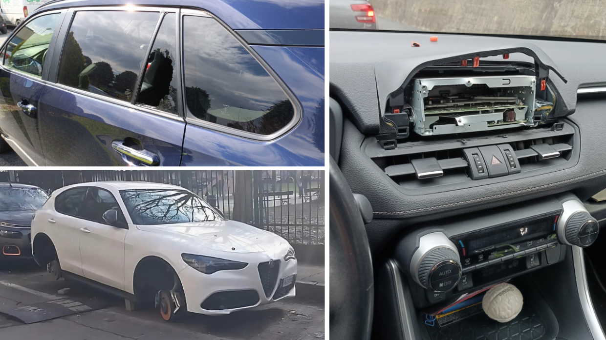 Ruote rubate, finestrini rotti: le automobili ancora nel mirino dei ladri