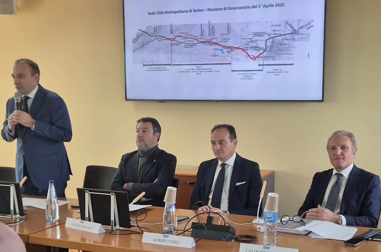 Da sinistra: Lo Russo, Salvini, Cirio e Mauceri