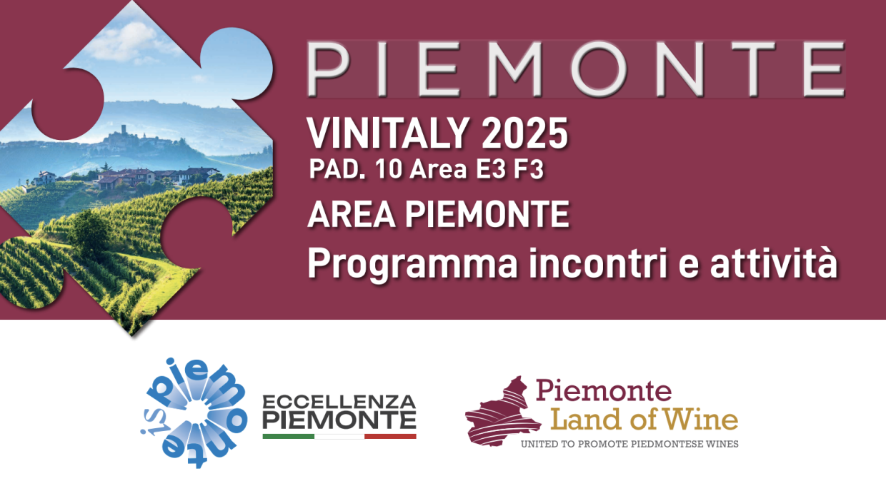 Il Piemonte protagonista al Vinitaly 2025: 107 produttori nell'area regionale