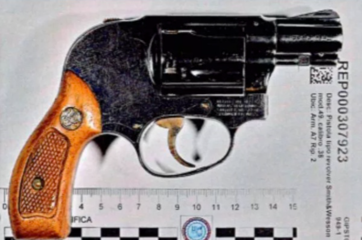 La pistola su cui è stata fatta la consulenza balistica