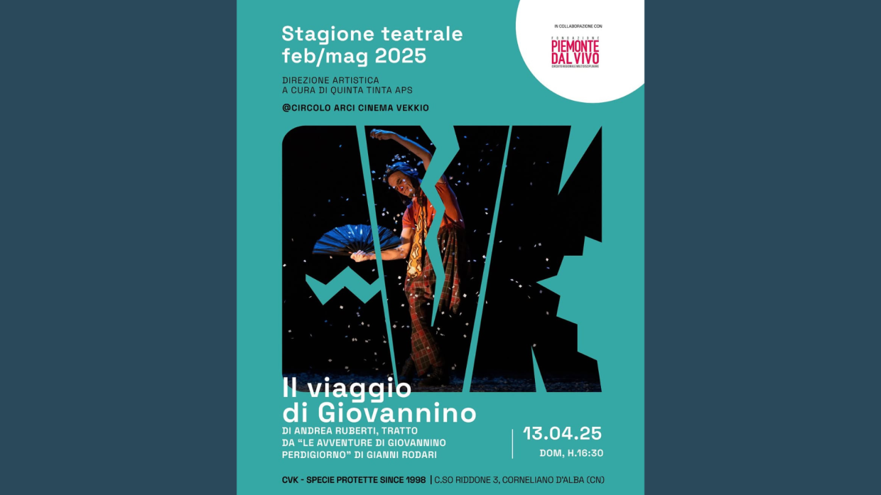 "Il viaggio di Giovannino", un pomeriggio di magia teatrale per i più piccoli al Cinema Vekkio