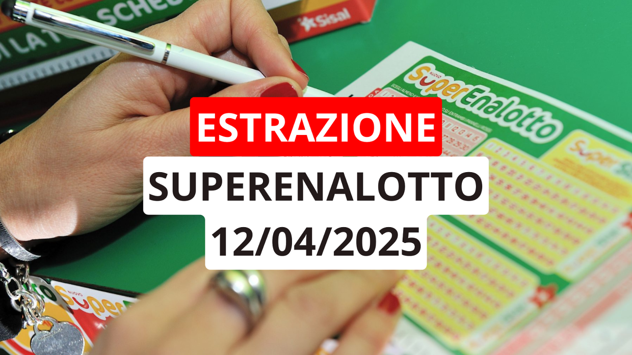 Estrazione Superenalotto, ecco i numeri vincenti di sabato 12 aprile 2025
