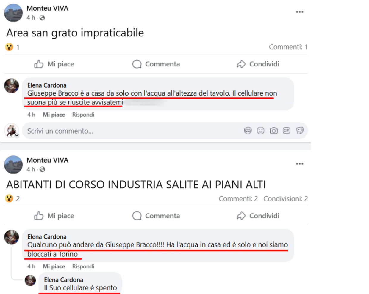 Maltempo, il disperato appello sui social: «Salvate mio nonno». Ma Giuseppe annega in casa