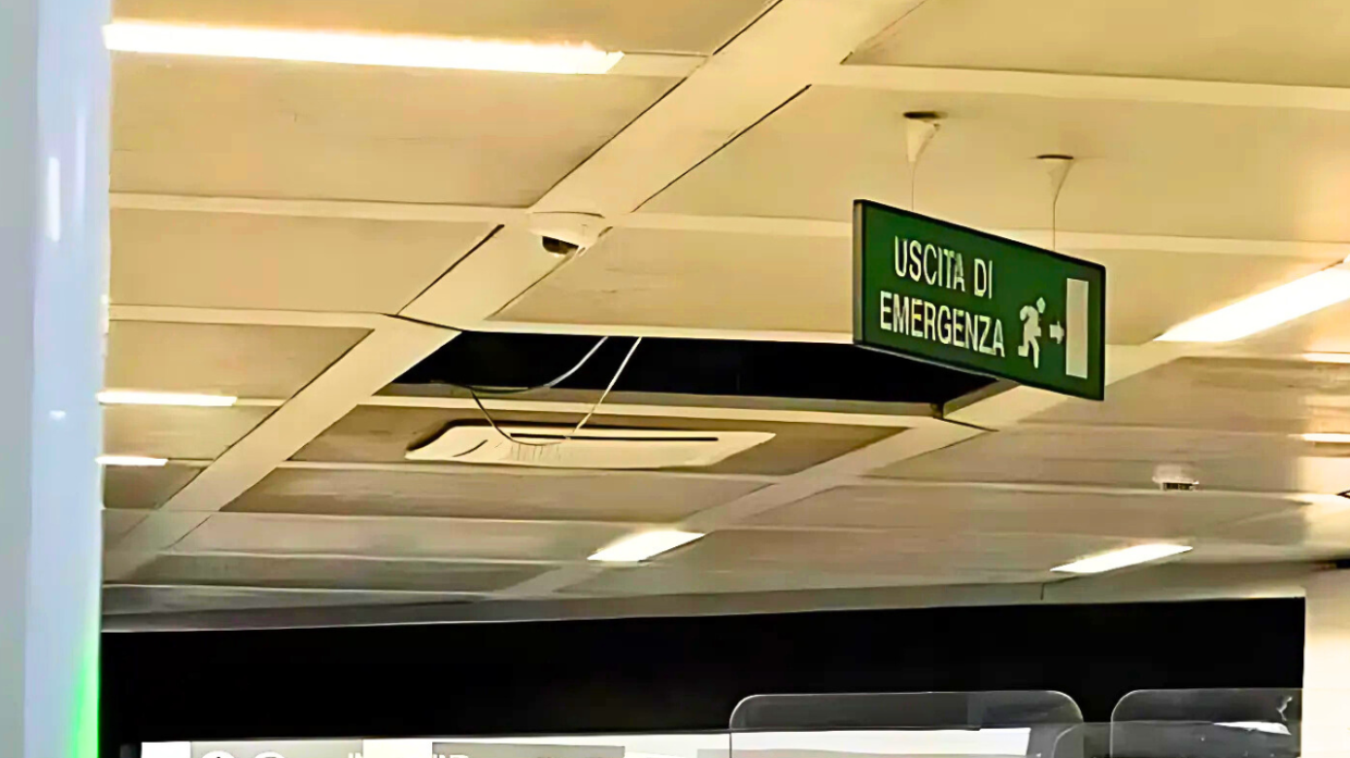 Crollo all'aeroporto di Torino Caselle: due lavoratori feriti