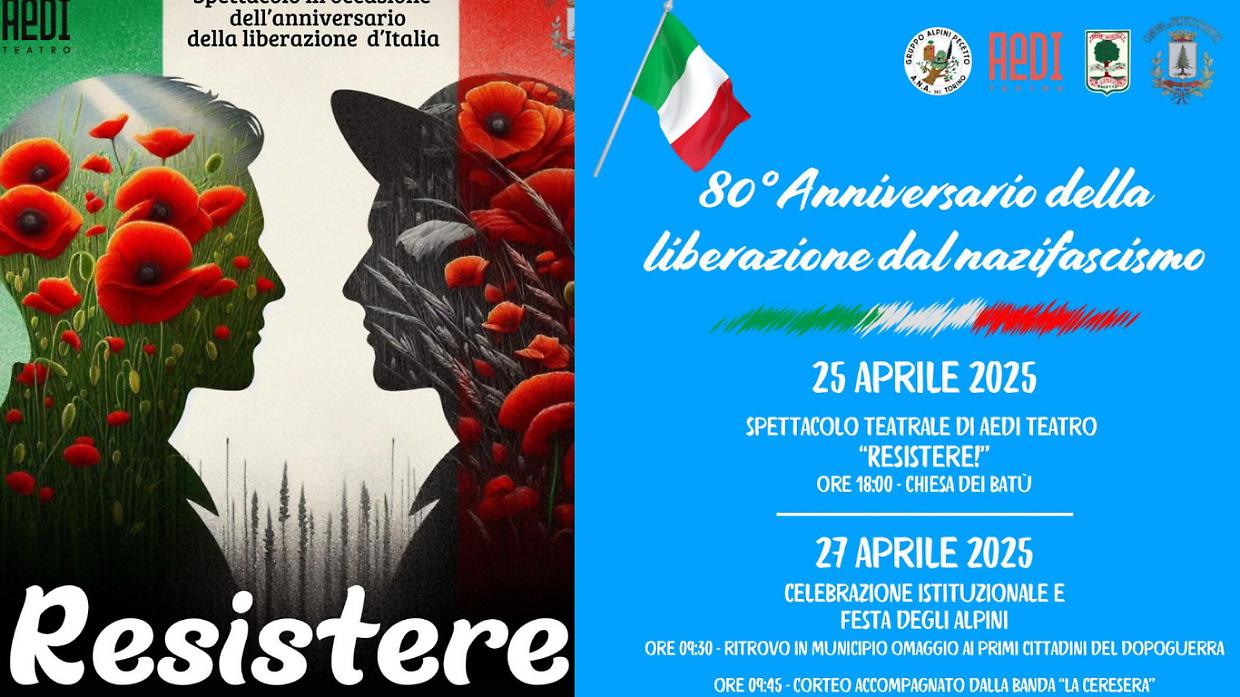 Festa della Liberazione a Pecetto: celebrazioni ed eventi per l'80° Anniversario della Liberazione dal Nazifascismo