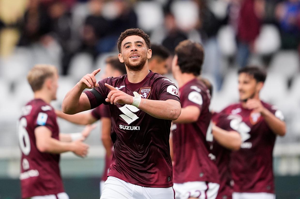 La gioia di Adams in Torino-Udinese 2-0