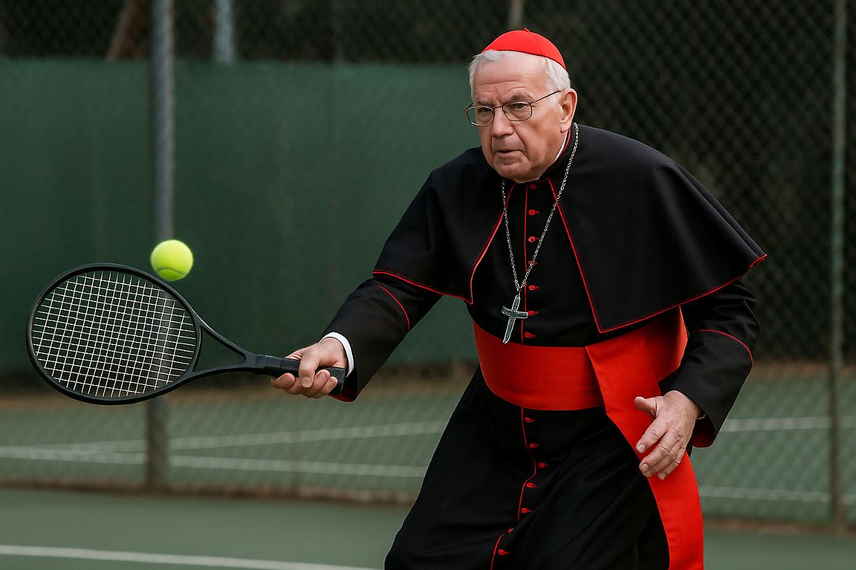 "Game, set, match Conclave" (Fonte AI)