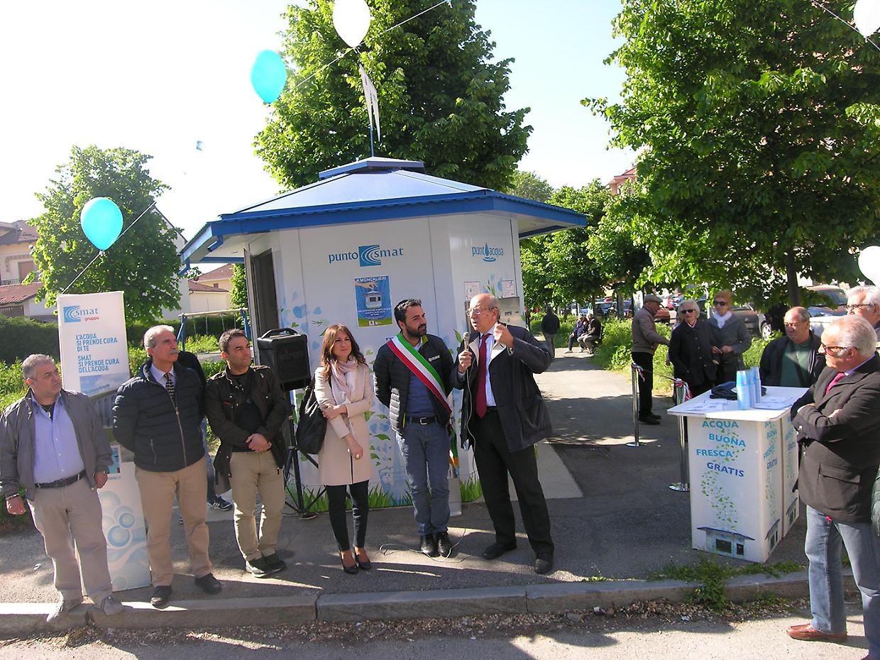 Moncalieri inaugura il decimo Punto Acqua SMAT in strada Tetti Piatti