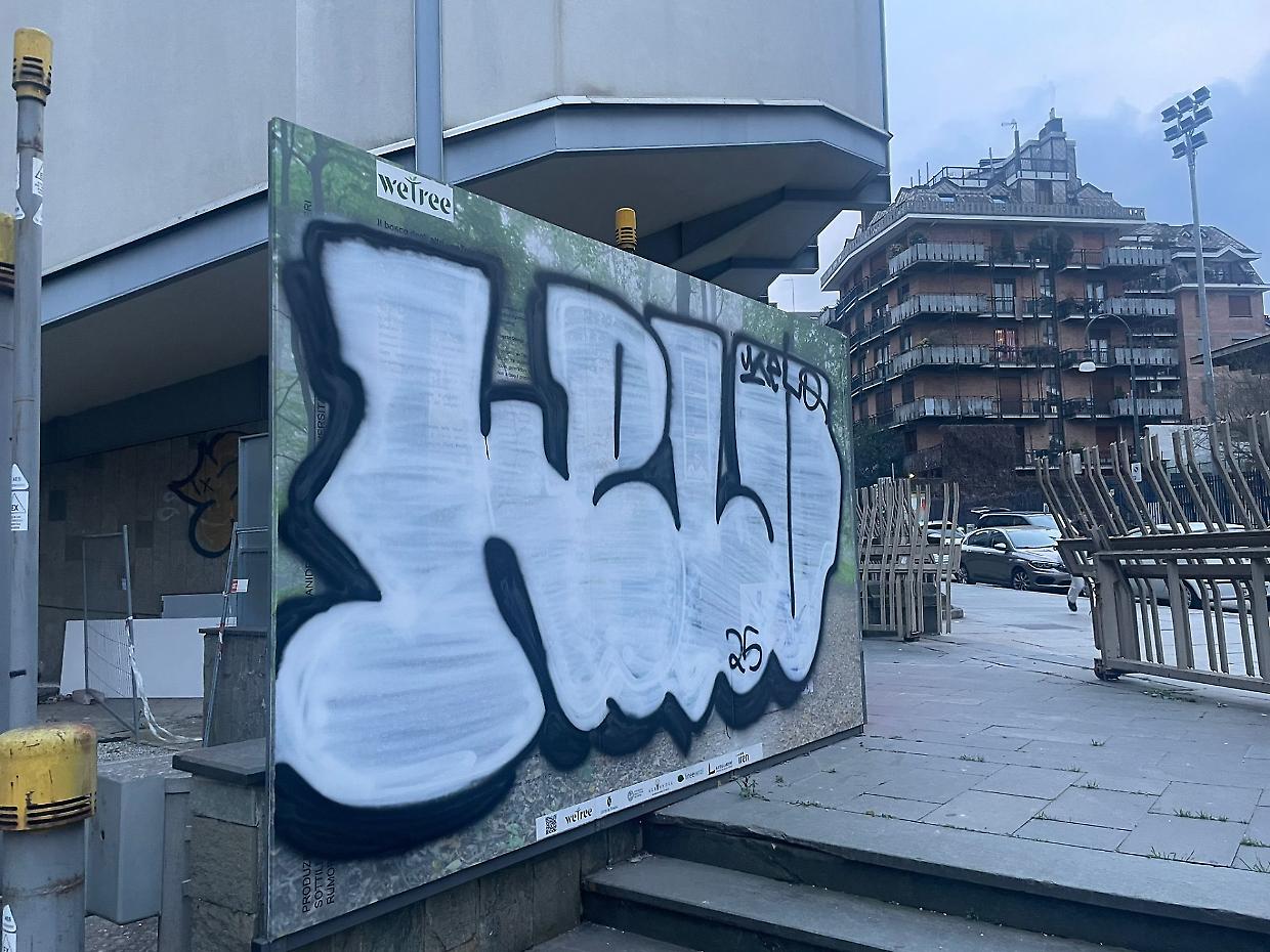 Il "Bosco degli Altri" deturpato dai graffiti: sfregiata la memoria di Lia Varesio