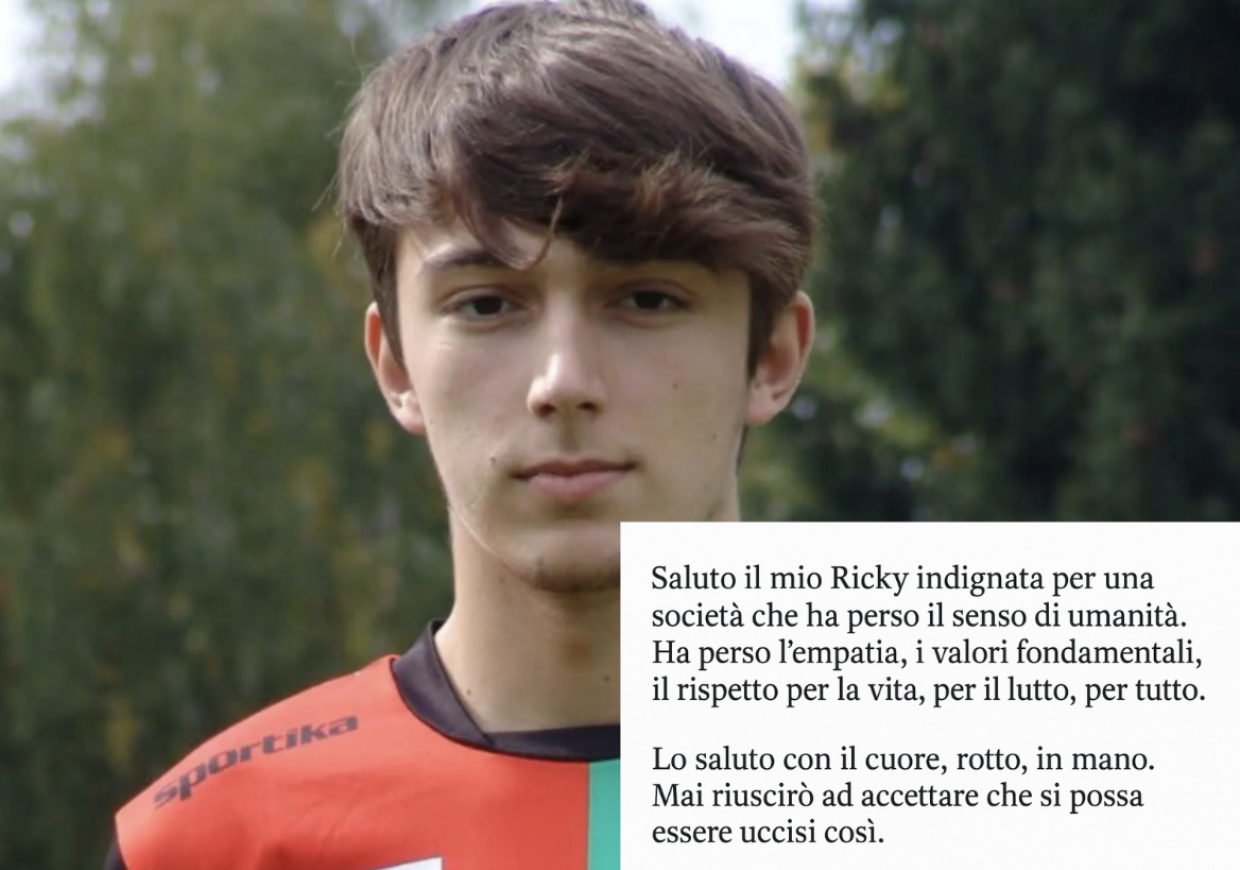 "Ricordiamolo come un bravo ragazzo, non un criminale": la lettera della sorella di Riccardo Claris