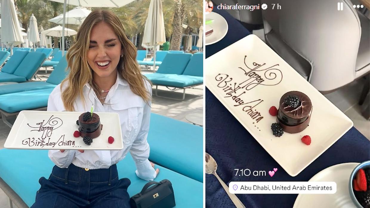 Chiara Ferragni festeggia i 38 anni ad Abu Dhabi: il compleanno inaspettato e le dolci dediche