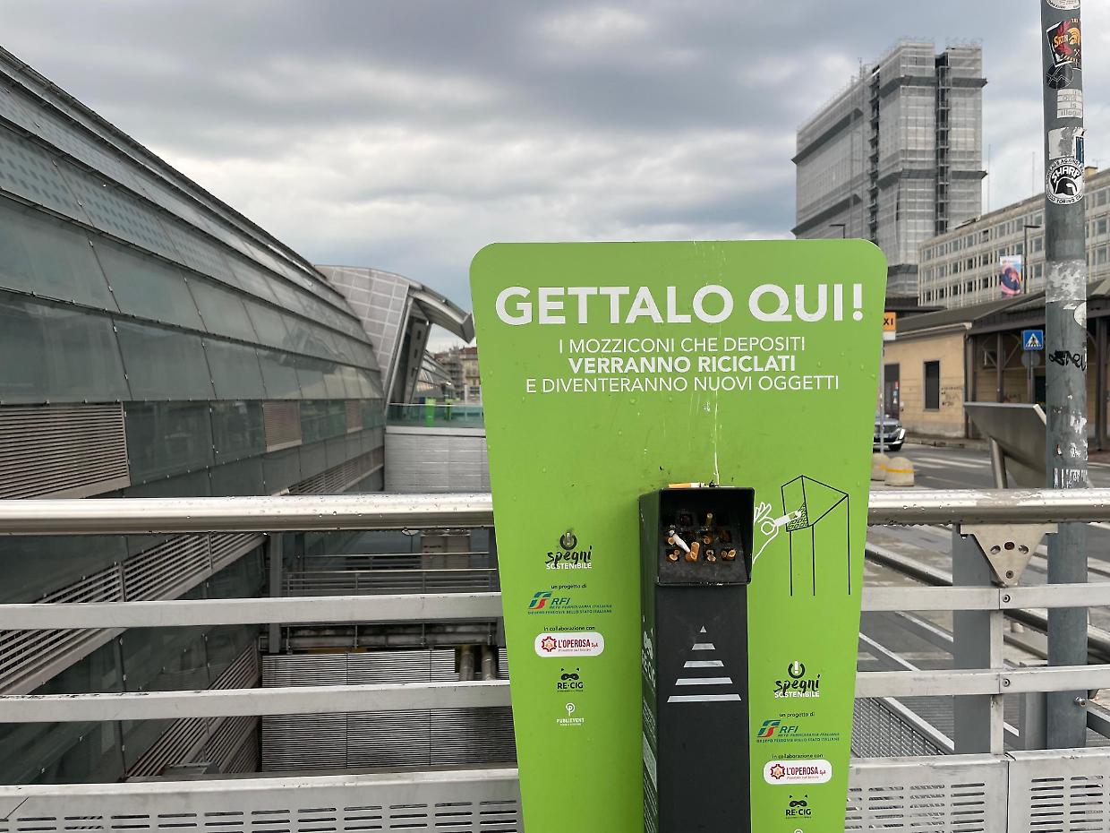 Re-cig e Rete Ferroviaria Italiana: i mozziconi di sigaretta prendono nuova vita nelle stazioni di Torino