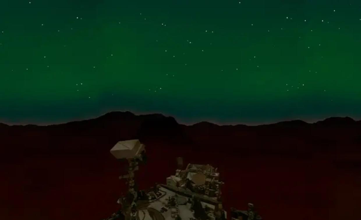 L’aurora verde su Marte: Perseverance cattura uno spettacolo mai visto
