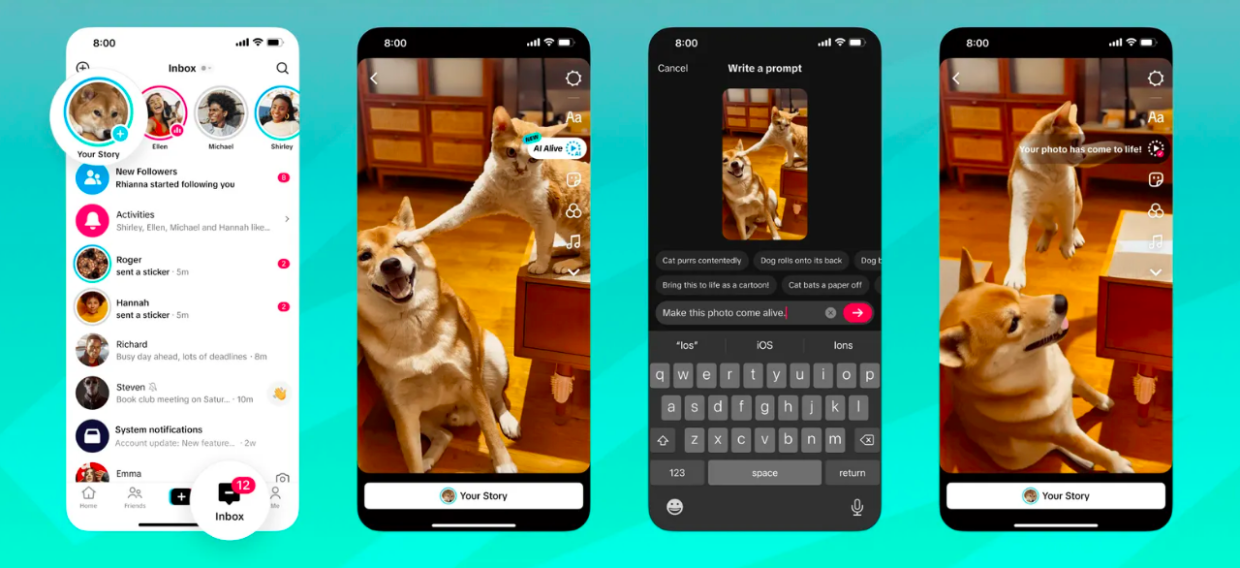 AI Alive: TikTok lancia la funzione che trasforma le foto in video animati