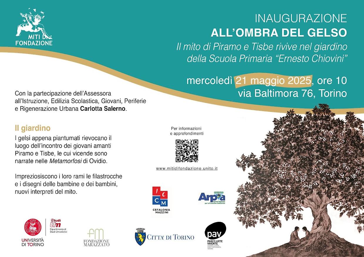 “All’ombra del gelso”: a Torino un progetto di riqualificazione ispirato al mito di Piramo e Tisbe