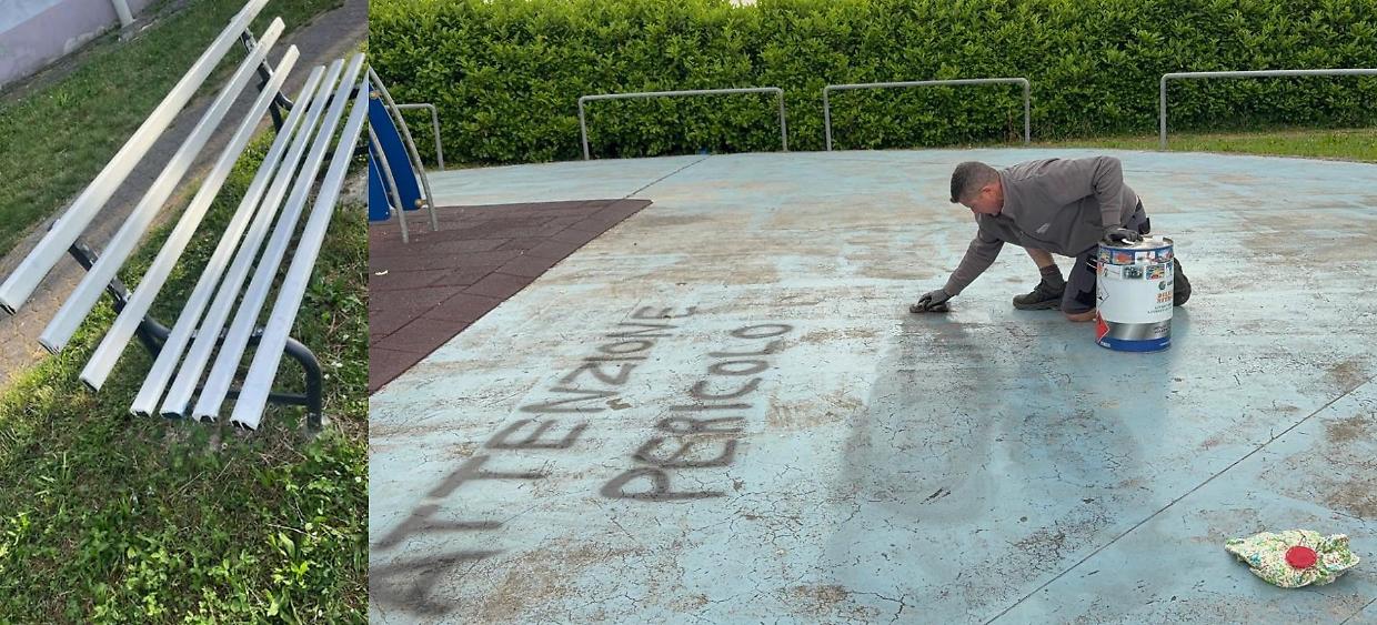 "Attenzione pericolo omosessuali": panchina arcobaleno a Calendasco coperta con scritte omofobe