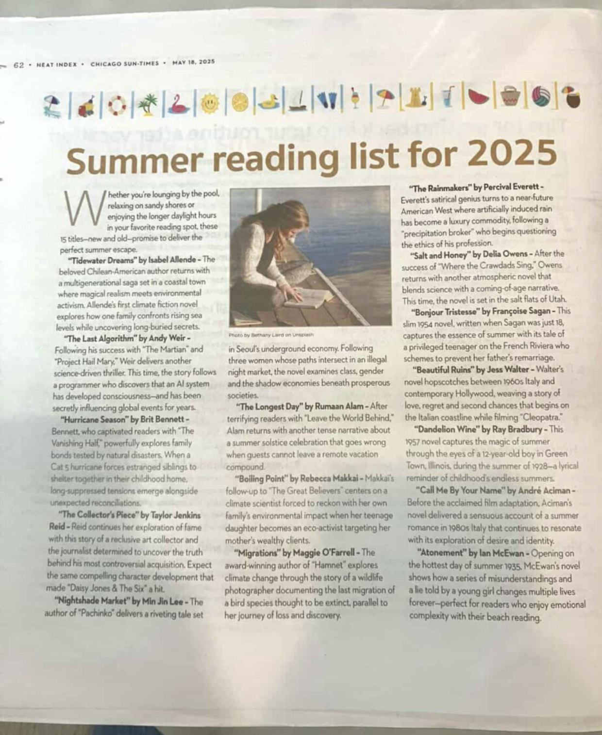 Il Chicago Sun-Times ha pubblicato una lista di letture estive con libri inesistenti generati dall’IA