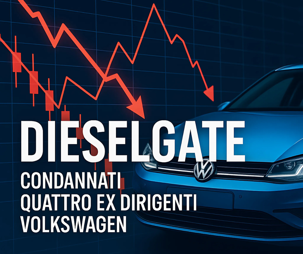 Dieselgate, 4 condanne (e 33 miliardi bruciati) per Volkswagen