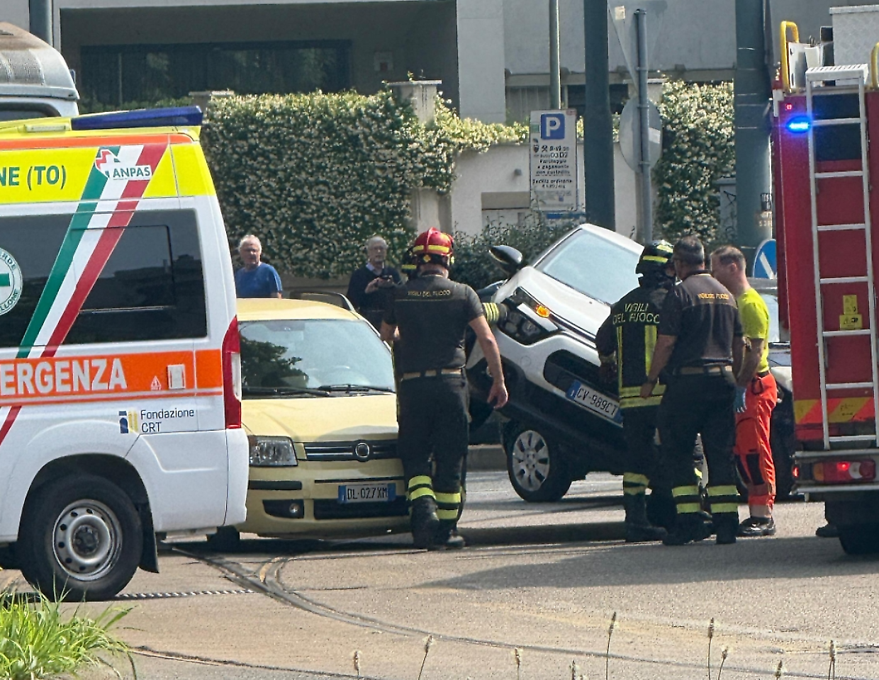 L'incidente in piazza Bernini