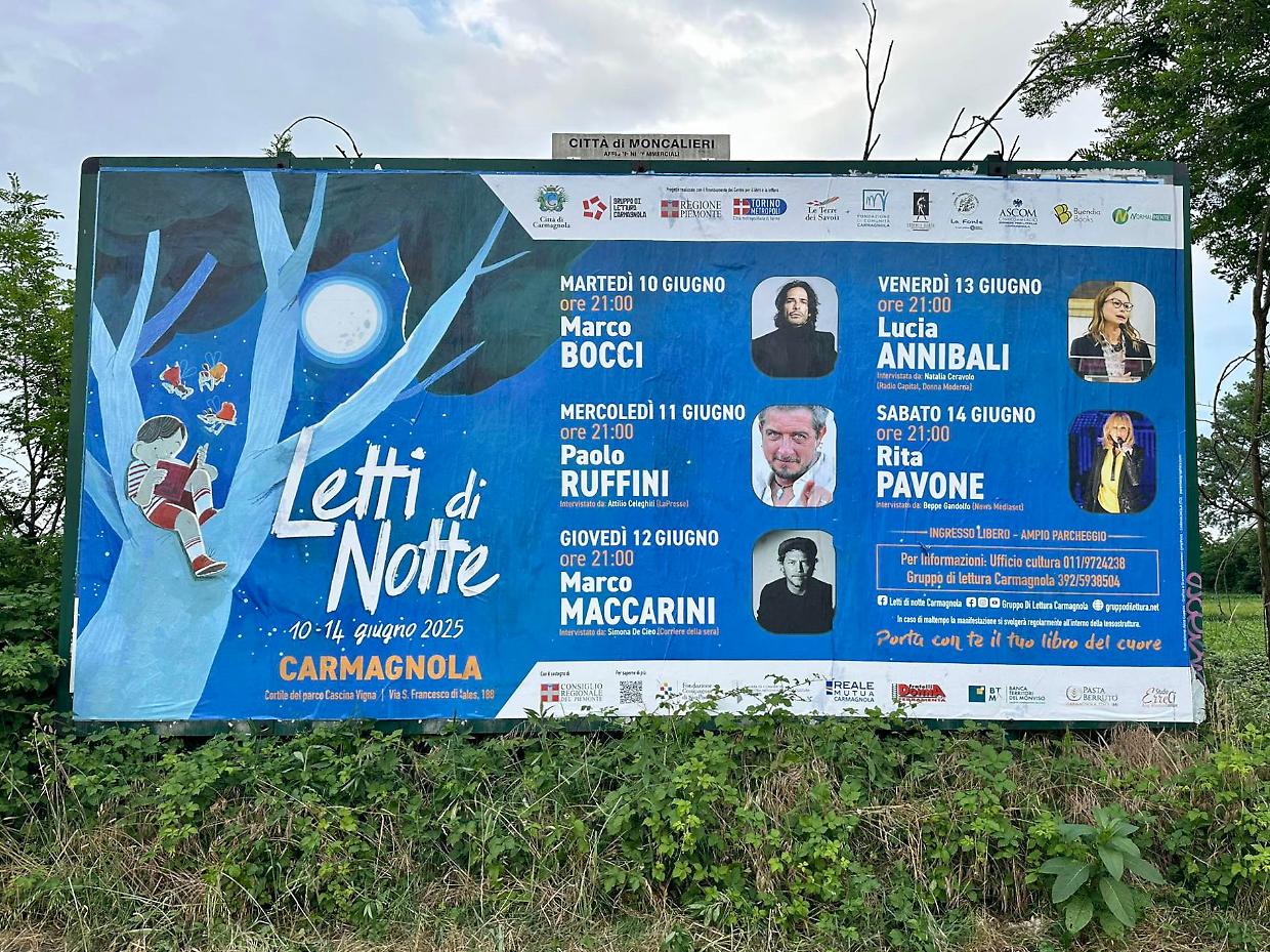 La magia delle parole: il festival "Letti di Notte" illumina Carmagnola