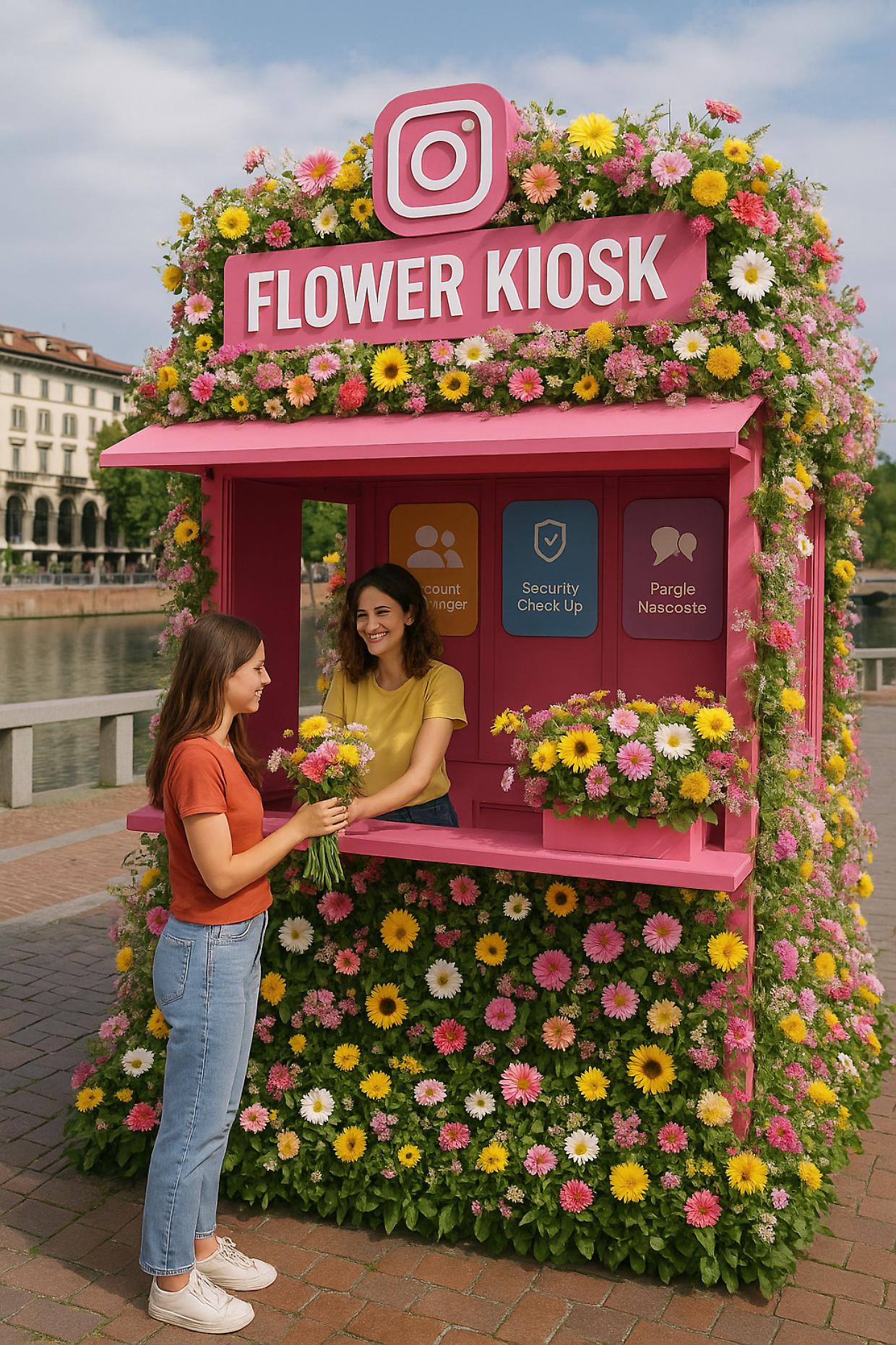 Scopri il chiosco che ti regala fiori (e ti insegna a usare meglio Instagram)
