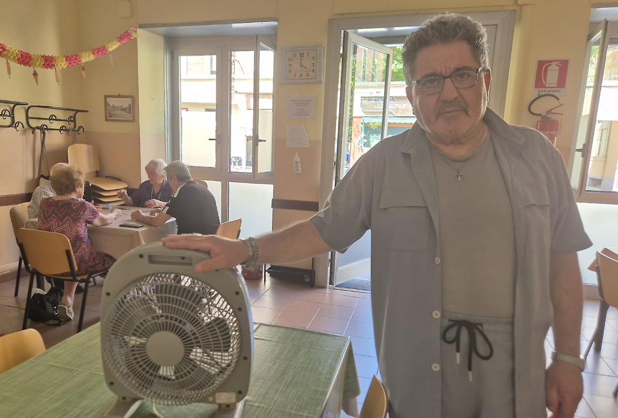 Mario Girello, presidente del centro d'incontro di via Dina