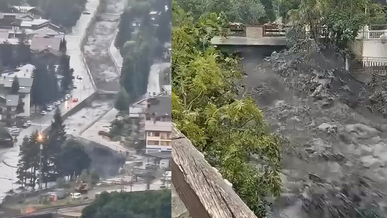 Travolto dal fiume di fango, un morto nell'esondazione a Bardonecchia