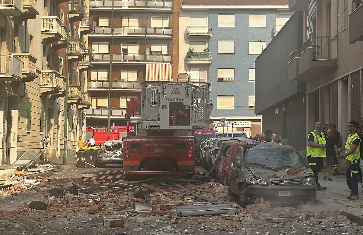 Via Nizza poche ore dopo il disastro