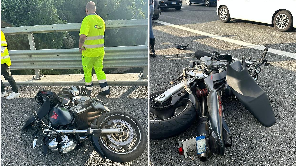 Tangenziale, incidente all'altezza di Stupinigi: motociclista ferito
