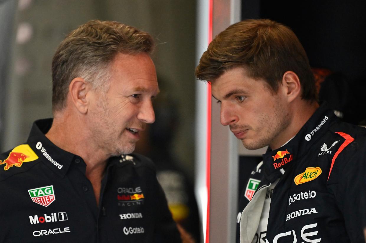 Christian Horner e Max Verstappen 